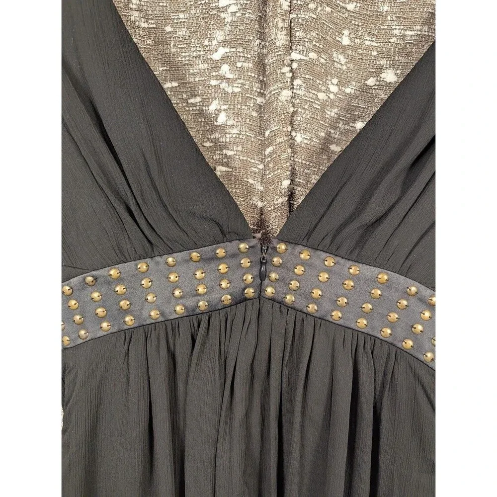 BCBGeneration Black Studded Chiffon Cocktail Dress‎